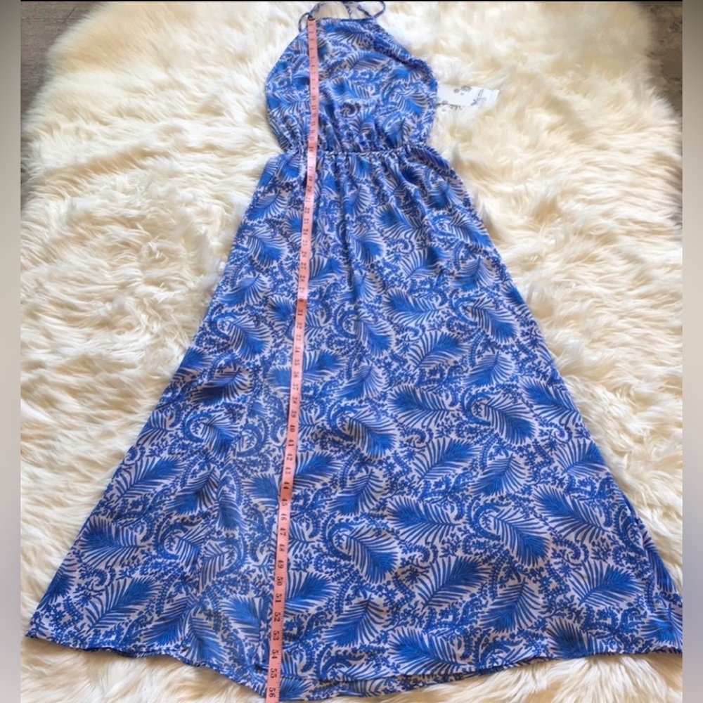NWT Show Me Your Mumu Heather Halter Maxi Dress - in Sea Breeze - Picture 7 of 14